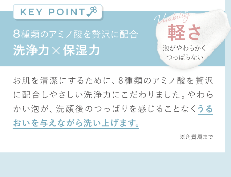 洗浄力×保湿力
